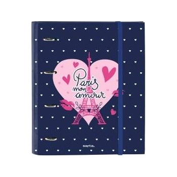 Safta Папка с пръстени Safta Paris Розов Морско син 27 x 32 x 3.5 cm