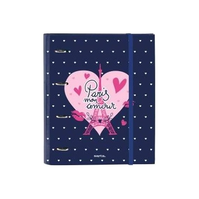 Safta Папка с пръстени Safta Paris Розов Морско син 27 x 32 x 3.5 cm