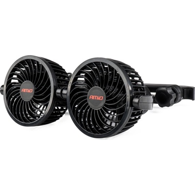 Ventilátor do auta pre opierku hlavy 2x4" 12V AMiO 03008