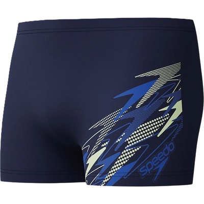 Speedo medley logo aquashort navy/yellow l - uk36