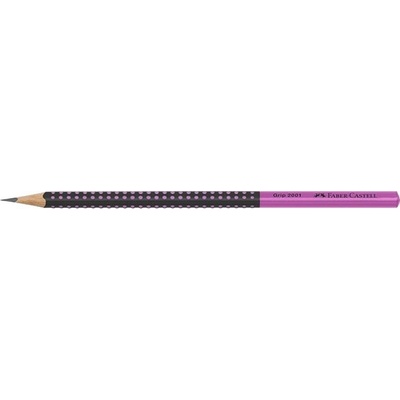 Faber-Castell Графитен молив, HB, триъгълен, FABER-CASTELL "Grip 2001", черен, розов 517011 (517011)