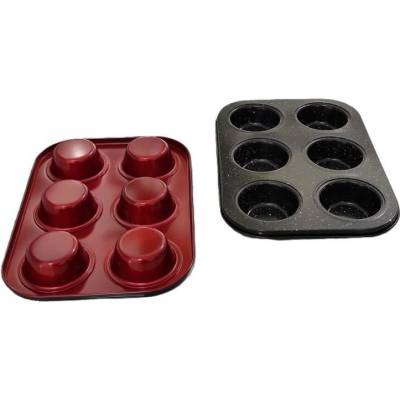 Perfect Home Forma na muffiny 19127 Metal Red na 6ks kovová