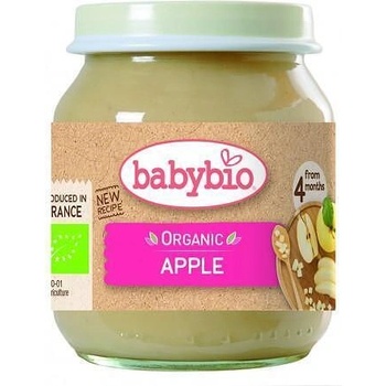Bebybio Био Плодово пюре - Ябълка (4+ месеца) - 130г - Babybio