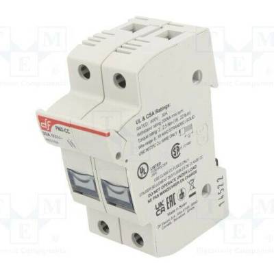 DF ELECTRIC 485184 Zásuvka; na přípojnici DIN; 30A; 600VAC; Póly: 2; -20÷70°C; IP20