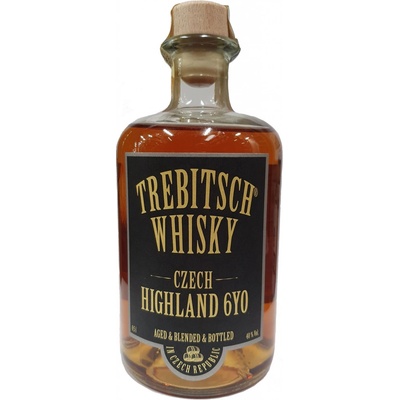 TREBITSCH Czech Highland Blended Whisky 6y 40% 0,5 l (holá láhev)