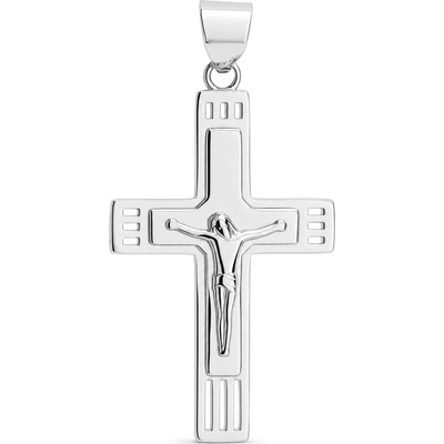 Argento Stříbrný přívěsek křížek s Ježíšem 86027