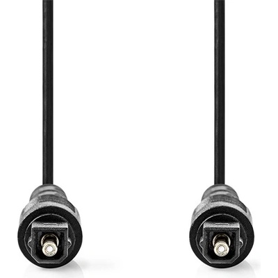 Nedis CAGL25000BK10 оптичен аудиокабел, TosLink щепсел, дължина 1 м (CAGL25000BK10)