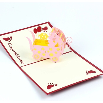 3D prianie Ružový kočík