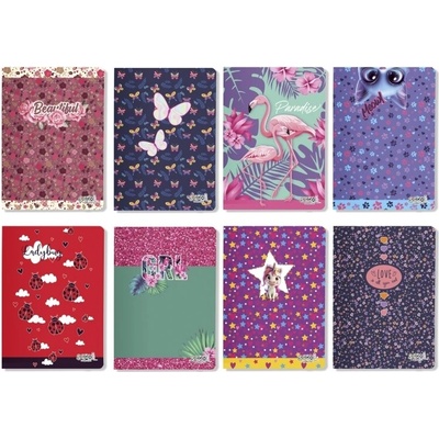 SCOOL Тетрадка scool А5 40л, голям квадрат - момичета