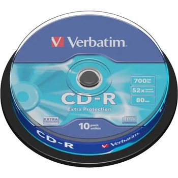 Image 1 of Verbatim Медия, Verbatim CD-R 700MB 52X EXTRA PROTECTION SURFACE (10 PACK) (43437)