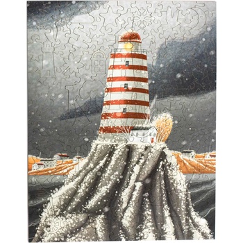 Image 1 of PIECEZZ Дървен пъзел Piecezz, 250 части, в тубус - Морски фар (P1088)