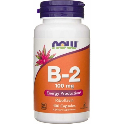 Now Foods Vitamín B2 100 mg 100 kapsúl