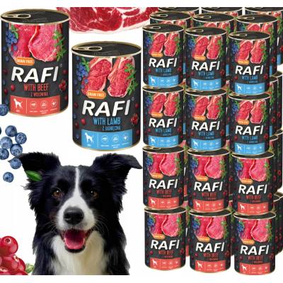 RAFI MIX Príchutí Jahňacie, Hovädzie 48 x 400 g