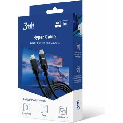3MK 3MK464550 USB-CUSB-C 100W, 1m, černý