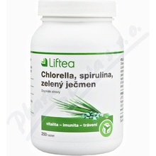 Liftea Chlorella Spirulina Zel.ječmen 250 tablet