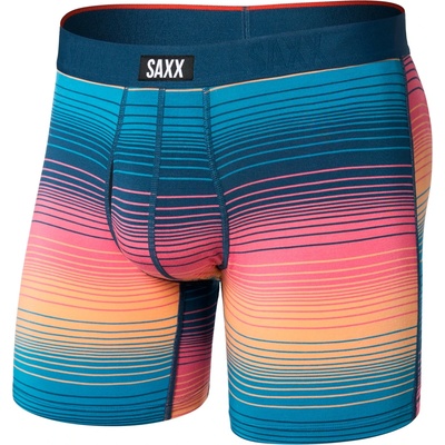 Saxx Мъжко синтетично термобельо Saxx Vibe Xtra Boxer Brief Fly Synthetic base layer - Hazy Stripe / Sunset - размер XL (014-2279-2214)