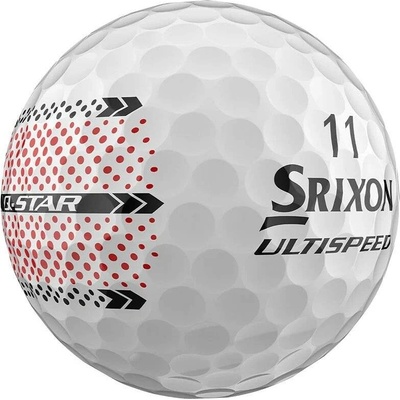 Srixon Q-Star Ultispeed Trackline biele 3 x 3 ks