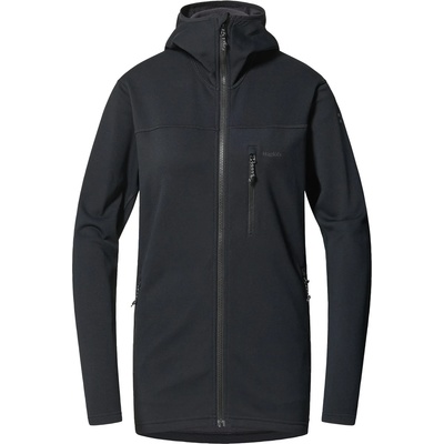 Haglöfs Дамско поларено яке Haglöfs Women's Rosson Mid Hood Fleece jacket - True Black - размер XXL (105-5958-0216)