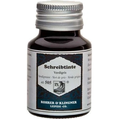Rohrer & Klingner Verdigris lahvičkový inkoust modročerný 50 ml RK40505050