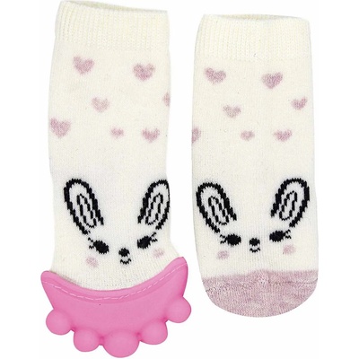 BabyJem Чорапи с чесалка за зъби BabyJem - Girl, 6-12 месеца, Pink (652)