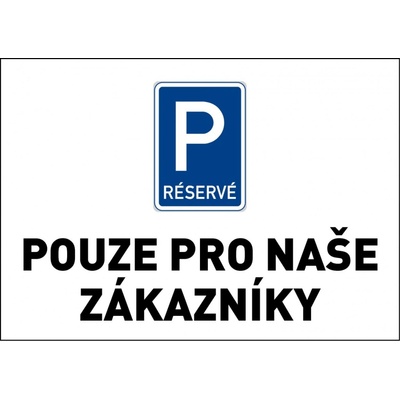 Samolepka výstražná " PARKOVIŠTĚ" A5