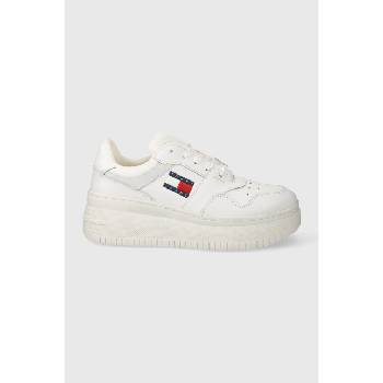 Tommy Jeans Маратонки Tommy Jeans TJW RETRO BASKET FLATFORM ESS в бяло EN0EN02506 (EN0EN02506)