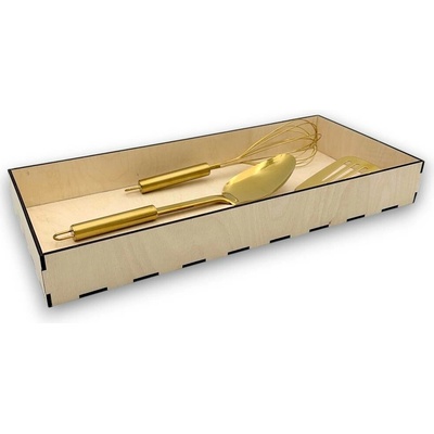 usporadejto.cz Organizér do šuplíku, vložka do zásuvky, dřevěný VASKY, 45,5 x 20 x 6 cm