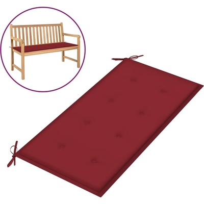 vidaXL Възглавница за пейка виненочервена 100x50x4 см оксфорд плат (314074)