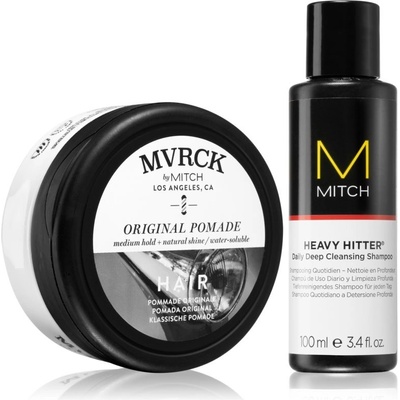 Paul Mitchell Mitch Heavy Hitter čistiaci šampón 100 ml + Mitch pomáda na vlasy 113 ml darčeková sada