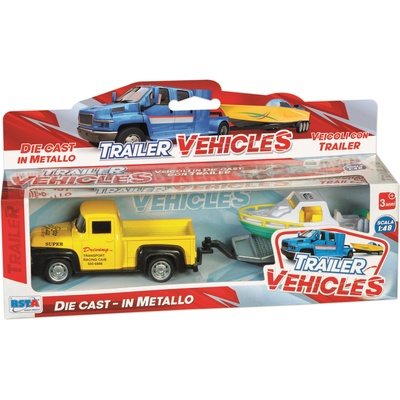 RS Toys Комплект RS Toys - Ретро пикап с лодка или каравана, 1: 48, асортимент (11689)