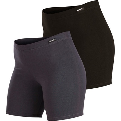 Litex dámské legíny krátké šedé/černé antracitová