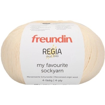 Freundin x Regia My Favourite Sockyarn 9807142-00002 Ivory Плетива прежда (9807142-00002)