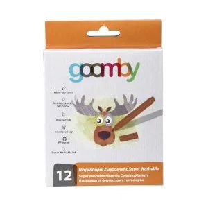 Goomby Измиващи се флумастери 12 цвята