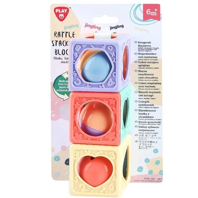 Playgo - Recycled Кубчета Дрънкалки Stacking Blocks 4872