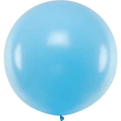 PartyDeco Nafukovací balón Jumbo 1m kulatý sv. modrá