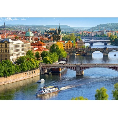 Castorland - Puzzle View of Bridges in Prague - 500 piese