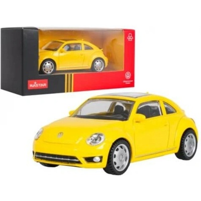 Rastar kovový model auta Volkswagen Beetle žlutý 1:43