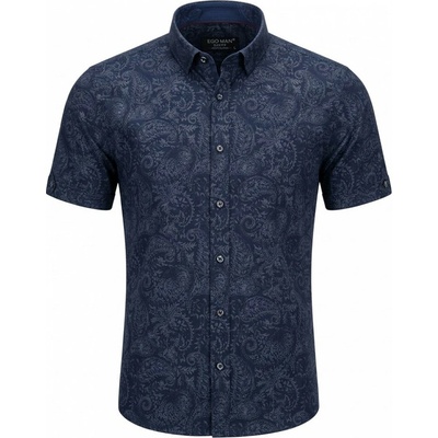 Ego Man pánská košile krátký rukáv slim fit EKS130-3 tmavě modrá