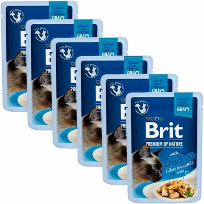 Brit Premium Cat Delicate Fillets in Gravy with Chicken 6 x 85 g