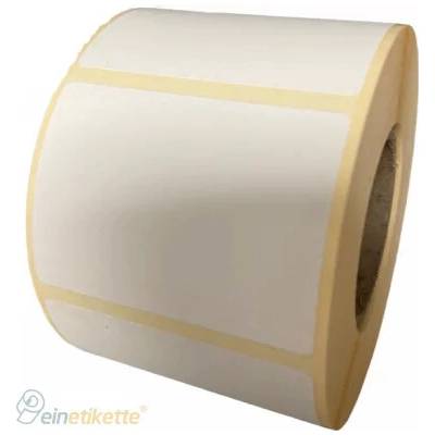 Papierová Etiketa 68 mm x 45 mm, Pololesklý papier, Biela, Dutinka 40 mm, 4000 ks/kotúč, Permanentné lepidlo, Priemer kotúča 179 mm