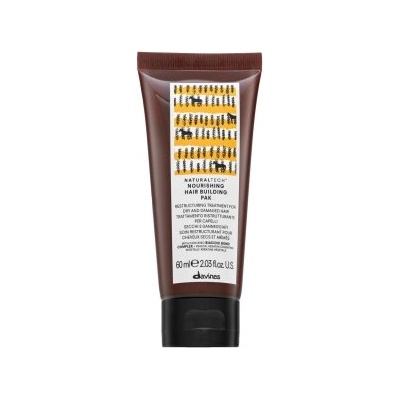 Davines Natural Tech Nourishing Hair Building Pak Укрепваща маска за суха и увредена коса 60 ml