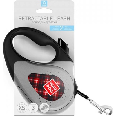 COLLAR Самонавиващо се поводище за кучета tartan 3 м до 12 кг размер xs