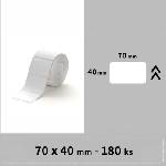 Niimbot A2A58788302, 70x40mm, 180 бр. , бели самозалепващи етикети (A2A58788302)