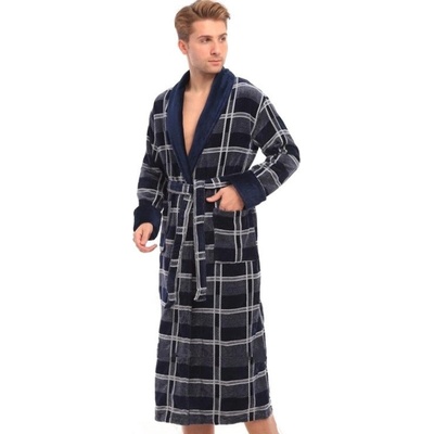 Nethuns šedomodře vzorovaný luxusní župan – Zbozi.Blesk.cz