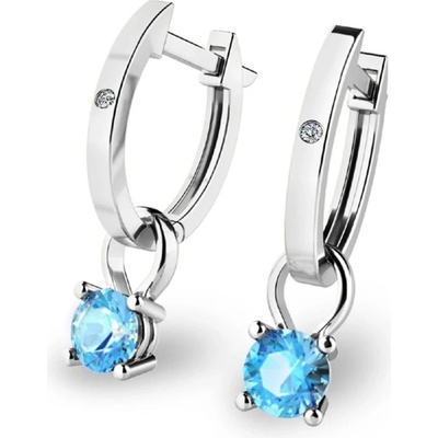 Pattic zlaté oválky s diamanty a topazy G10861B04A