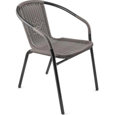 Стоманен стол Muhler OYS6116ST, PE Ратан (999462)