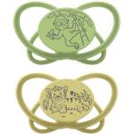 NIP Силиконови залъгалки NIP My Butterfly Green - Маймуна и тигър, 0-6 м, 2 броя (44000821316188) - ozone