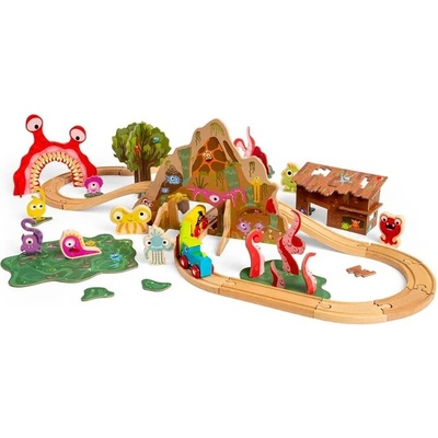 Bigjigs Rail Drevená vláčikodráha Príšerky