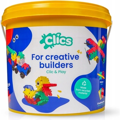 Clics Toys Ekologická stavebnice 160 ks