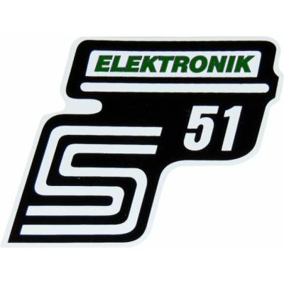 Nálepka schránky ELEKTRONIK, ZELENÁ - Simson S51